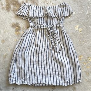Striped Strapless Dress